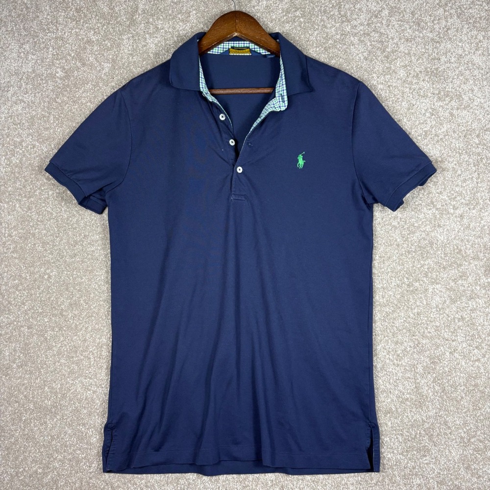 Polo Golf Ralph Lauren Mens Navy Blue Performance Pro Fit Polo Shirt Medium